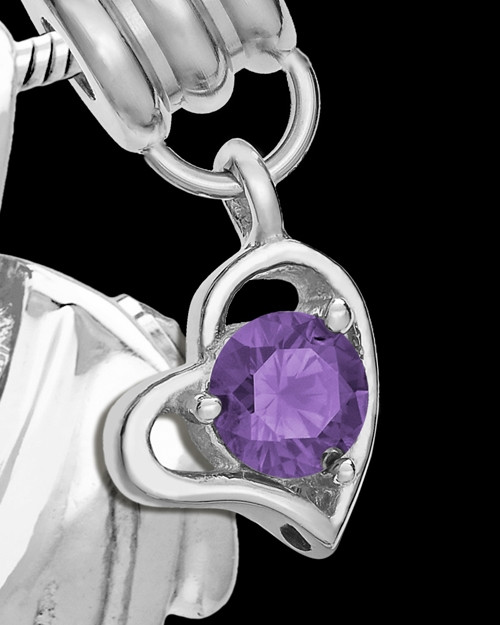 Sterling Silver Grace Cremation Urn Pendant - February