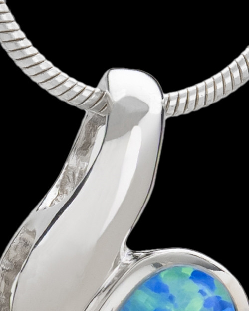 Silver Plated Trickle Cremation Urn Pendant