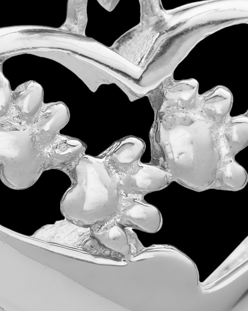 Silver Plated Lighthearted Pet Cremation Urn Pendant