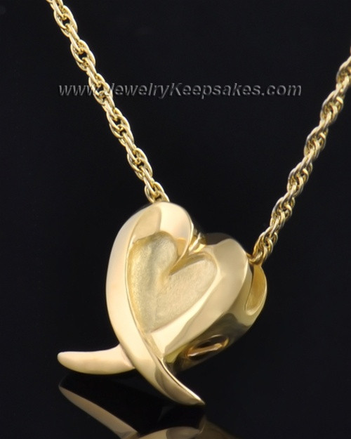 Gold Plated Wrap Around Heart Pendant