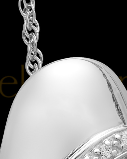 14k White Gold Abiding Heart Keepsake