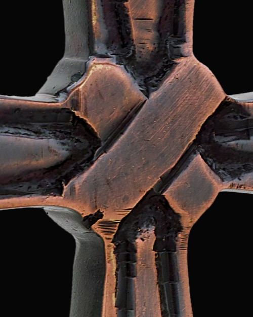 Copper Hallmark Cross Cremation Pendant