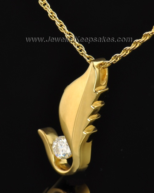 Gold Plated Flutter of Memories Cremation Necklace