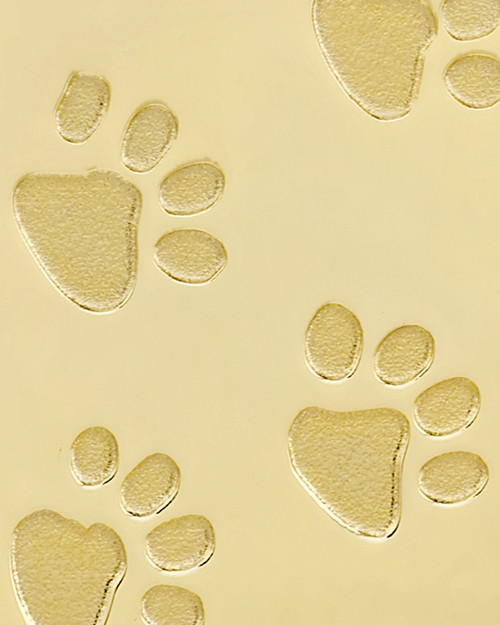 Gold Plated over Stainless Taking A Stroll Rectangle Pet Keepsake