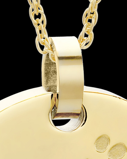 Gold Plated over Stainless Taking A Stroll Rectangle Pet Keepsake