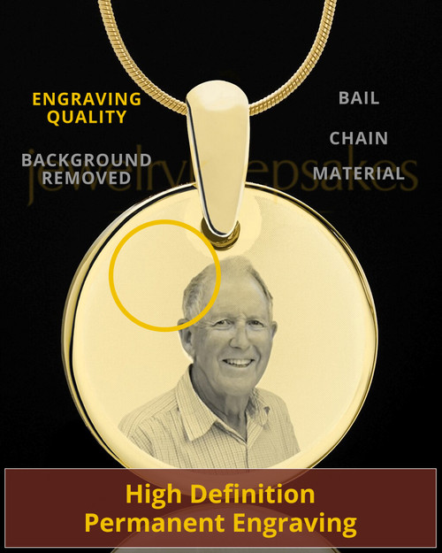 Photo Round Gold Plated