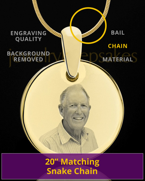 Photo Round Gold Plated