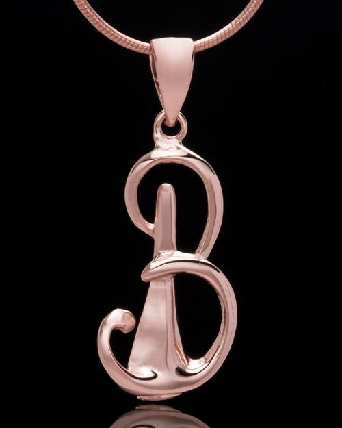 Rose Gold Plated "B" Keepsake Jewelry