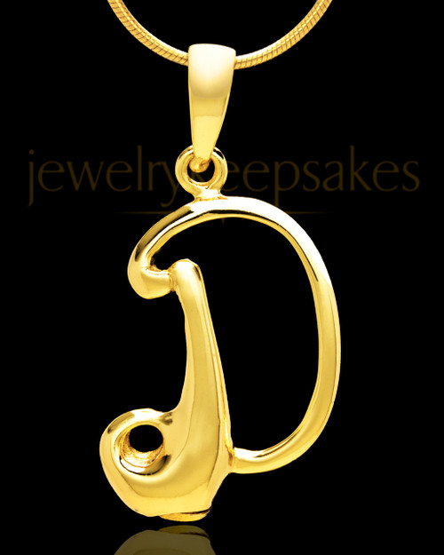 Gold Plated "D" Keepsake Jewelry