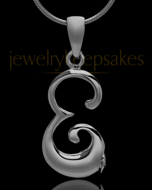 Black Plated "E" Keepsake Jewelry