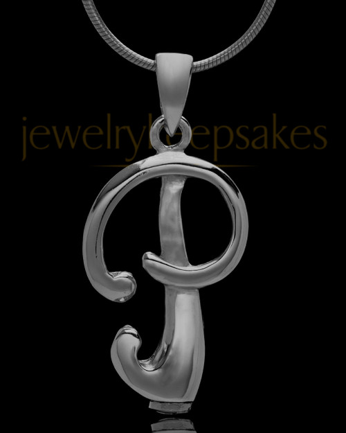 Black Plated "P" Keepsake Jewelry