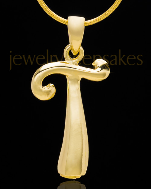 Gold Plated "T" Keepsake Jewelry
