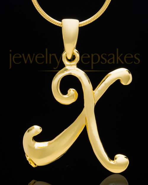 Gold Plated "X" Keepsake Jewelry
