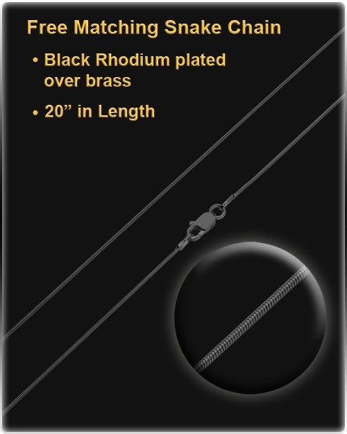 Black Plated Natural Heart Keepsake Jewelry