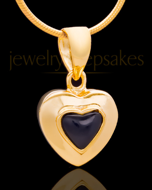 Gold Plated Evening Heart Keepsake Jewelry