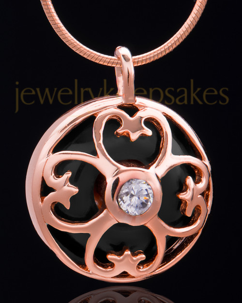 Rose Gold Plated Clover Heart Keepsake Jewelry