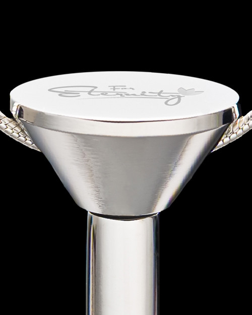 Stainless Millenium Cremation Pendant with Flowing Waters Charm