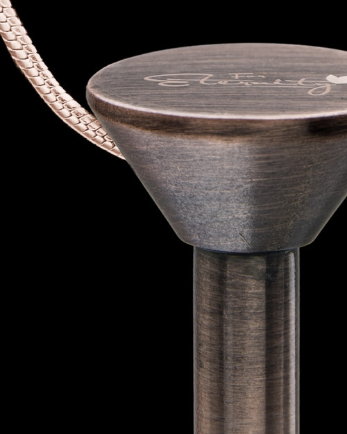 Antique Copper Stainless Millenium Cremains Pendant and Kindly Charm