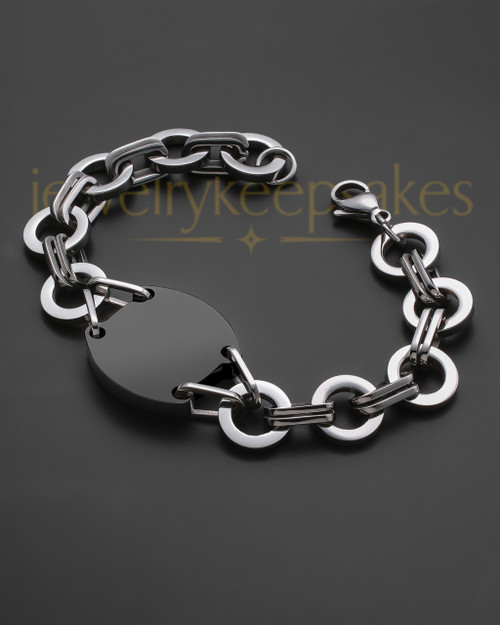 Black and Stainless Dedicated Bracelet