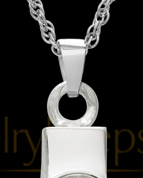 Ash Keepsake Sterling Silver Dedication Paw Cross Keepsake