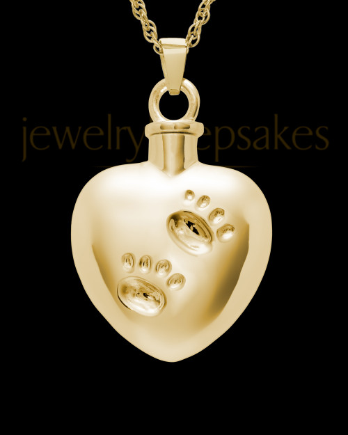 Cremation Jewelry Gold Plated By Your Side Heart Keepsake