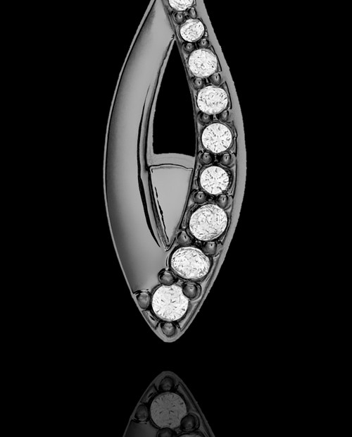 Black Plated Glorified Cremation Jewelry