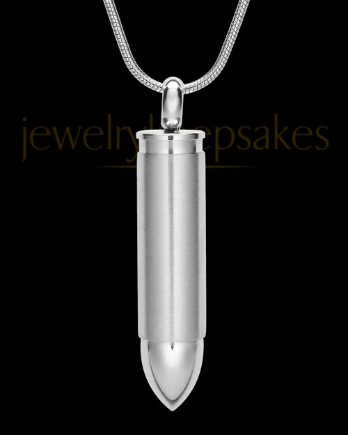 Silver Bulleted Stainless Cremation Pendant