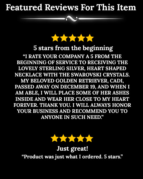 Cremation Pendant Sterling Silver Elliptical Heart Keepsake