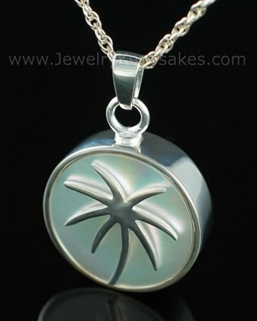 Memorial Locket Sterling Silver Tropical Keepsake