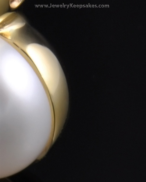 Memorial Urn Pendant Gold Vermeil Round Lily