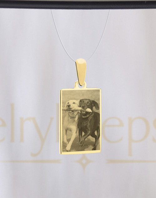 Rectangle Pet Gold Reflection Photo Keepsake