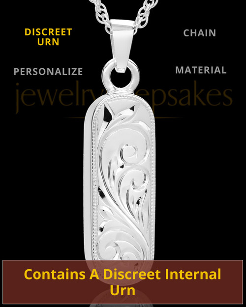 Personalized Cylinder Locket Jewelry For Ashes Sterling Silver