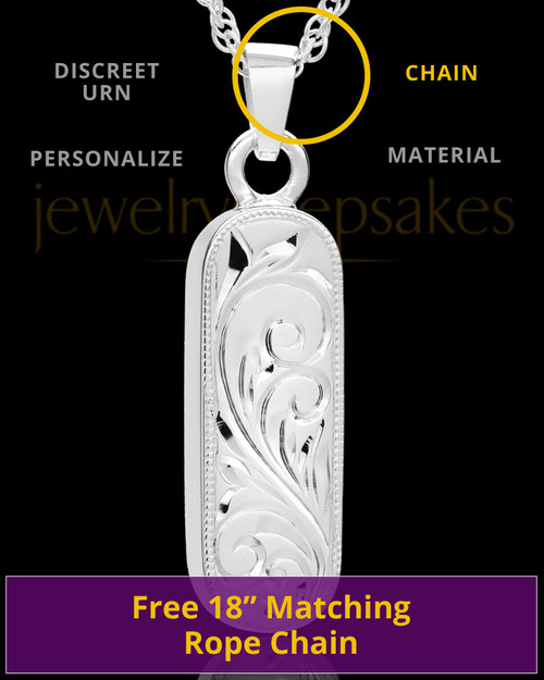 Personalized Cylinder Locket Jewelry For Ashes Sterling Silver