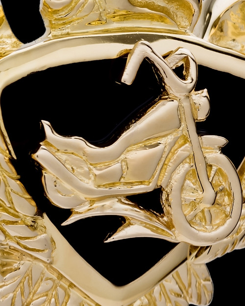 Urn Pendant Gold Plated Cycle Heart - Engravable