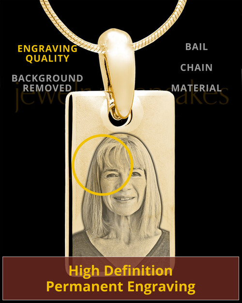 Gold Plated over Stainless Photo Small Rectangle