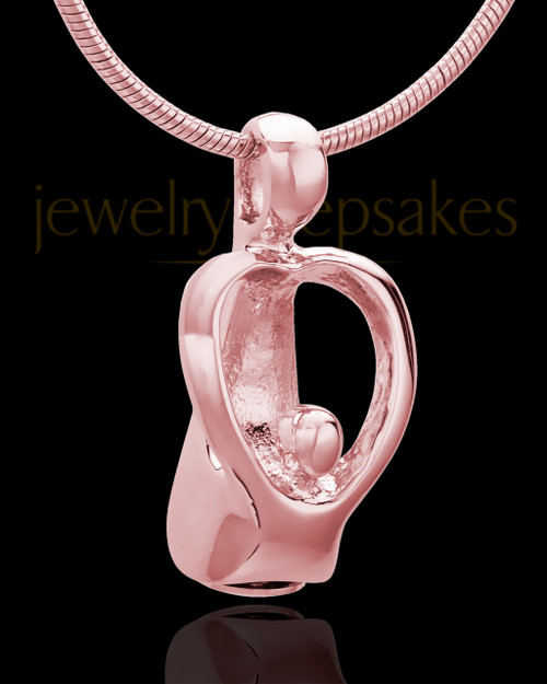 Rose Gold Parental Love Cremation Urn Pendant