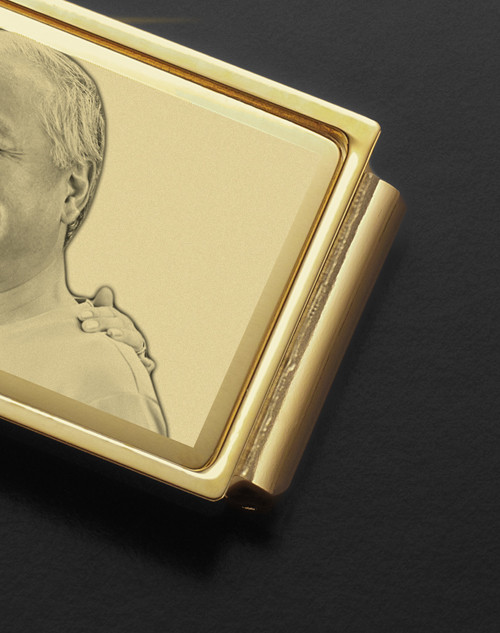 Gold on Gold Photo Engraved Money Clip
