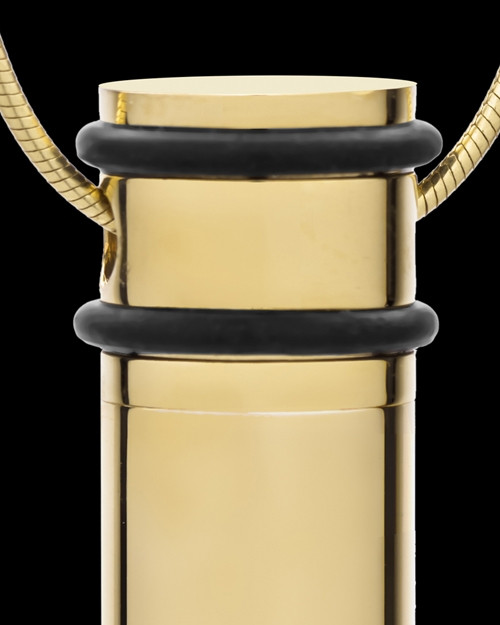 Cremation Locket Gold Plated Determination Cylinder
