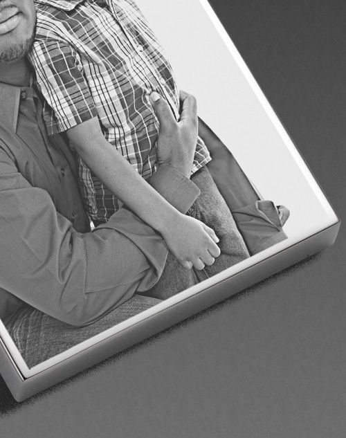 Custom Photo Engraved Keychain Rectangle Stainless