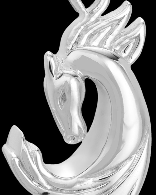 Urn Pendant 14K White Gold Wild Horse