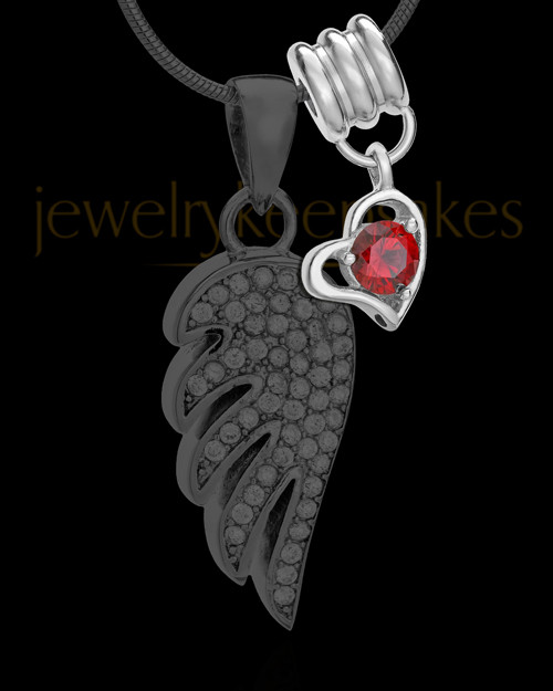 Add a January Birthstone Heart Silver