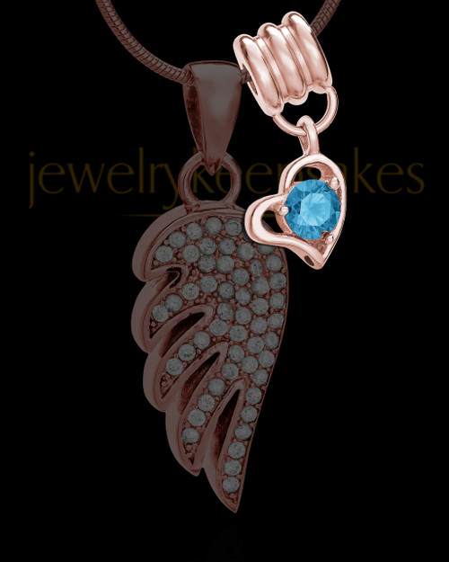 Add a Rose Gold December Birthstone Heart