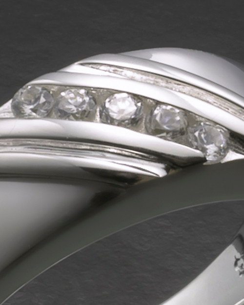 Ladies White Gold Tender Cremation Ring