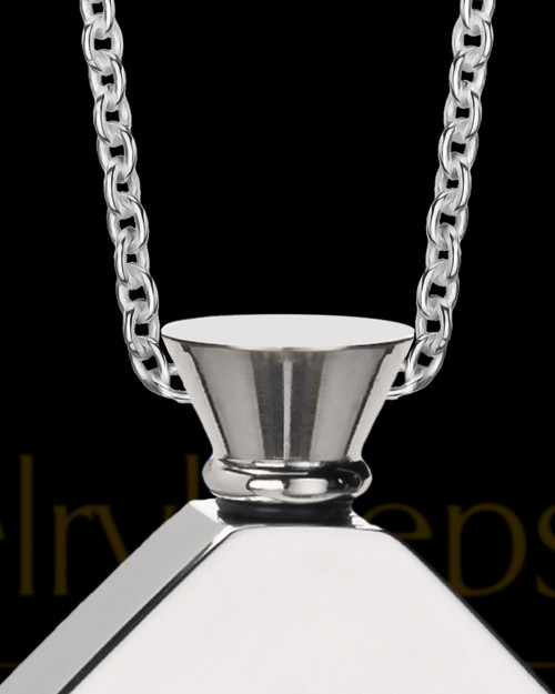 GIONO Cremation Jewelry White Diamond Double Heart Memorial Ash Keepsake Necklace  Urn Pendant : Amazon.in: Jewellery