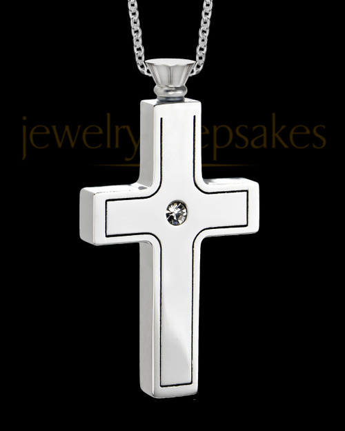 Stainless Men's Truthful Cross Jewelry Urn