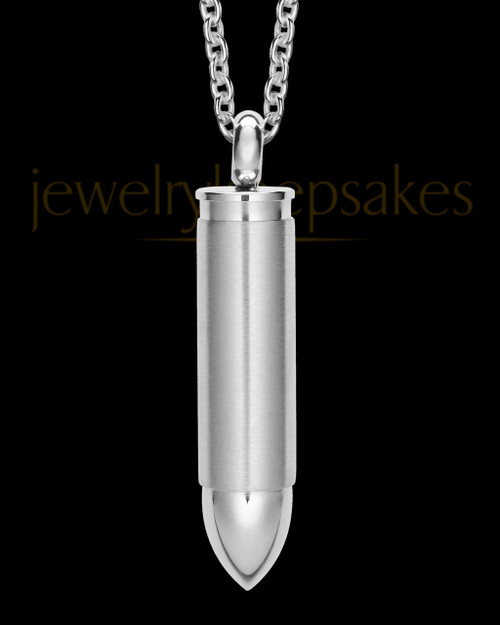 Men's Silver Bulleted Cremation Pendant