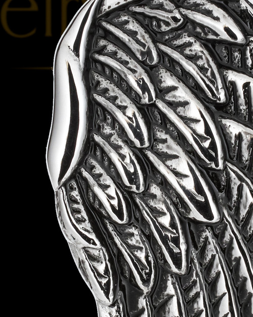 Men's Feathers Cremation Pendant For Ashes Stainless Steel