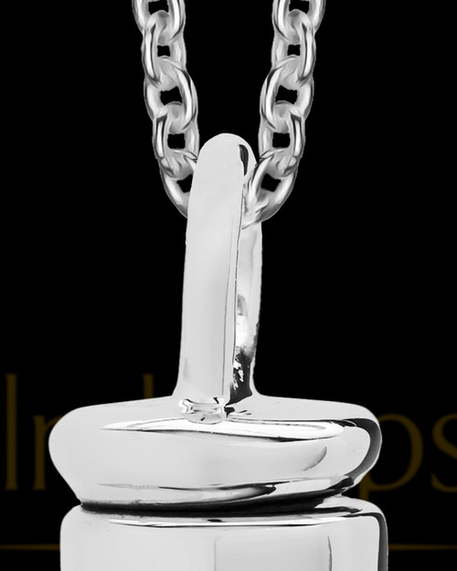 Men's Sterling Silver Cremation Bullet Jewelry Urn