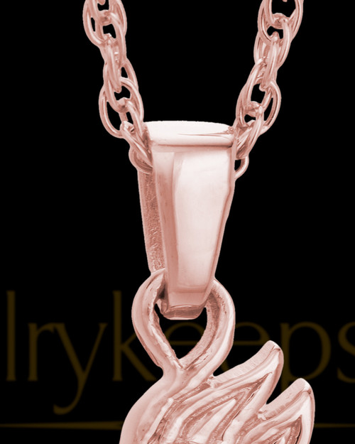 14K Rose Gold Wild Horse Cremation Jewelry