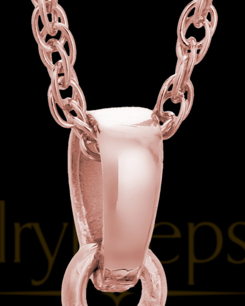 14K Rose Gold Blushing Heart Urn Keepsake